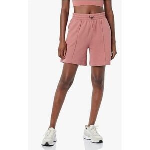 Core 10 Women's Super Soft Boyfriend Fleece Lined Sweat Short in Mauve Medium